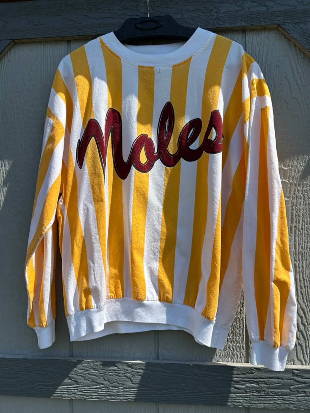 Teamwear Yellow and White Striped FSU Noles top